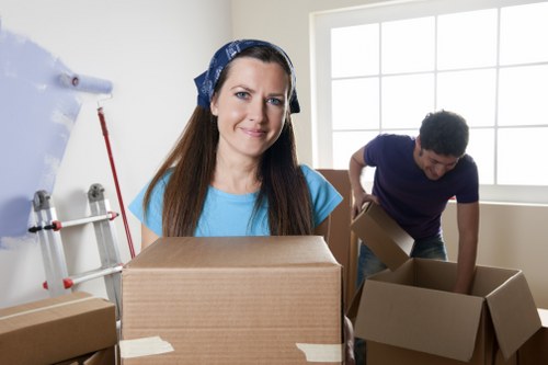 Unpacking organised belongings in a Stockwell property