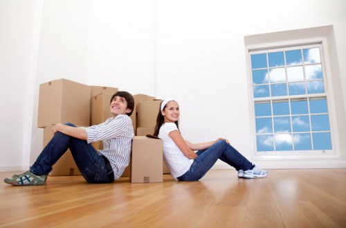 Local removals service preparing fragile items for a Stockwell move