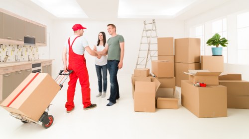 Preparing boxes and furniture for man and van removals in Stockwell