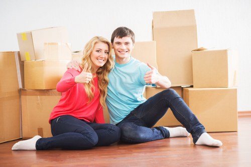 Packing boxes for a Stockwell flat move