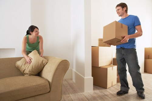 Removal van loading furniture during a Stockwell move